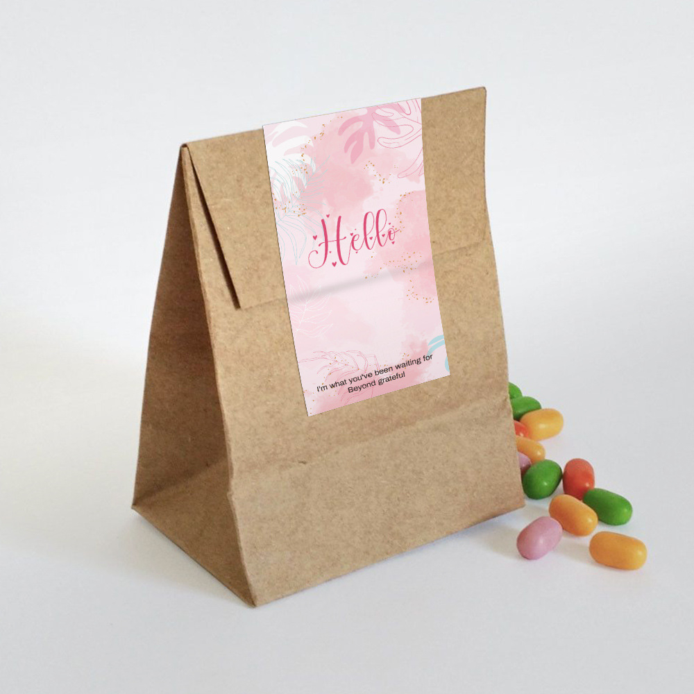 

[DZ] ST614 - 50pcs Stiker Sticker Label Segel Tulisan Hello Thank You