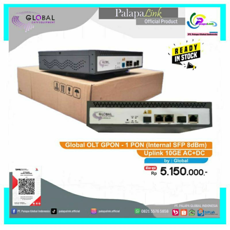 Global OLT GPON - 1 PON (Internal SFP 8 dbm)