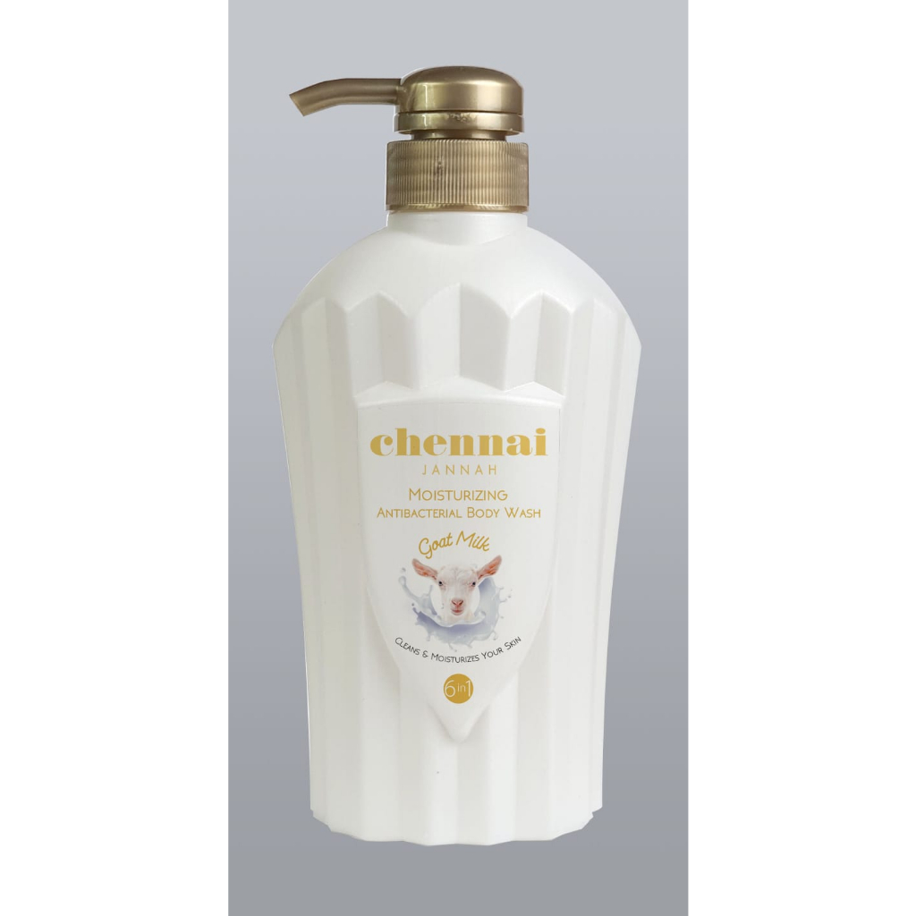 Chennai Jannah Antibacterial Body Wash Goat Milk 550 ml Botol