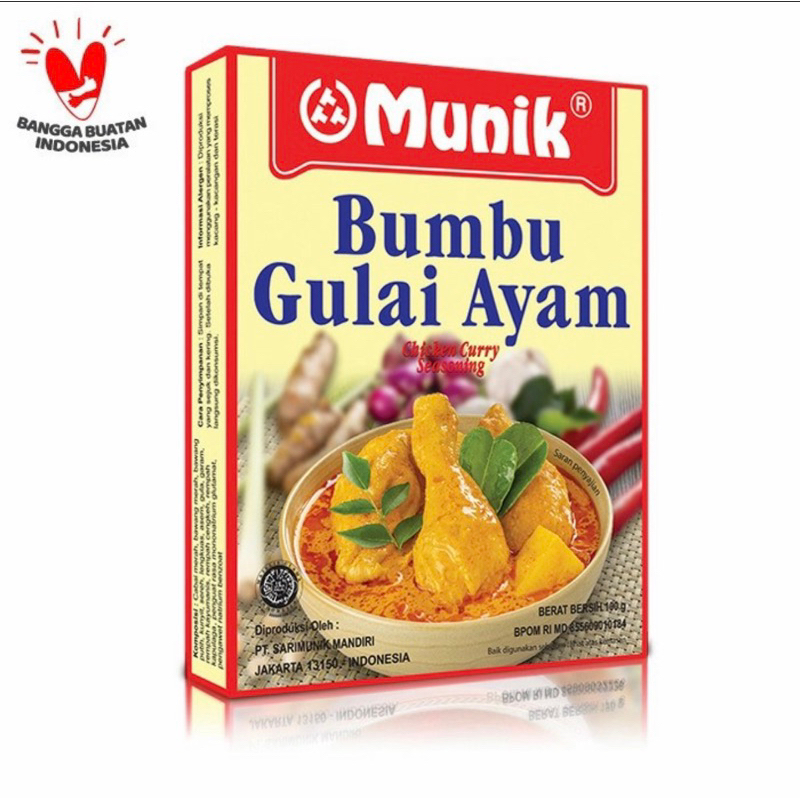 

Bumbu Masak MUNIK GULAI AYAM 100 grm