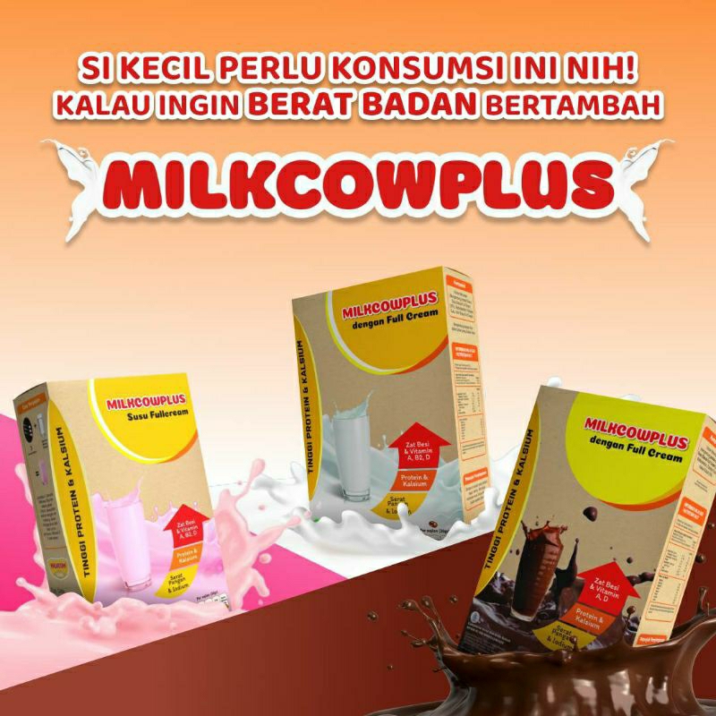 

Milkcow Plus Peninggi Dan Penggemuk Badan 500 Gr Rasa Coklat/Strawberry/Original