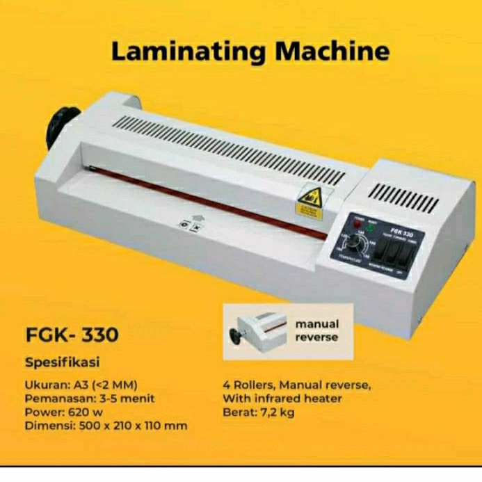 Mesin Laminating Topas Fgk 330 FGK330 FGK-330 Laminating A3 220V Press Document