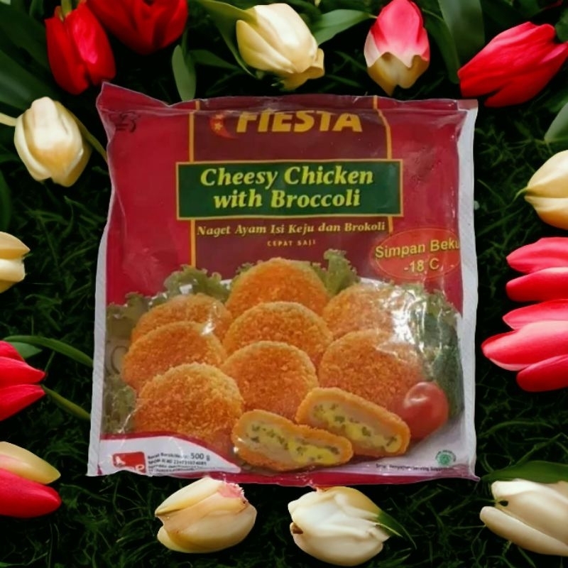 

RN_Frozen-FIESTA.Nugget Ayam isi Keju & Broccoli / nugget cheese With broccoli - Berat isi 500 Gram.- Ready...