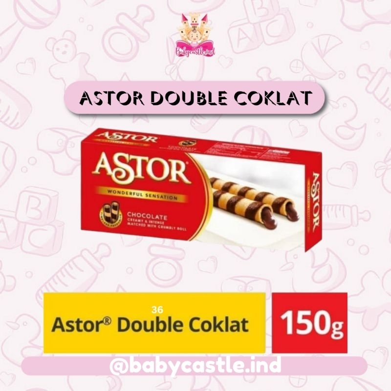 

[BABYCASTLE] Stick Coklat Astor Crumbly Roll Wonderful Sensation Double Chocolate Wafer 150gr