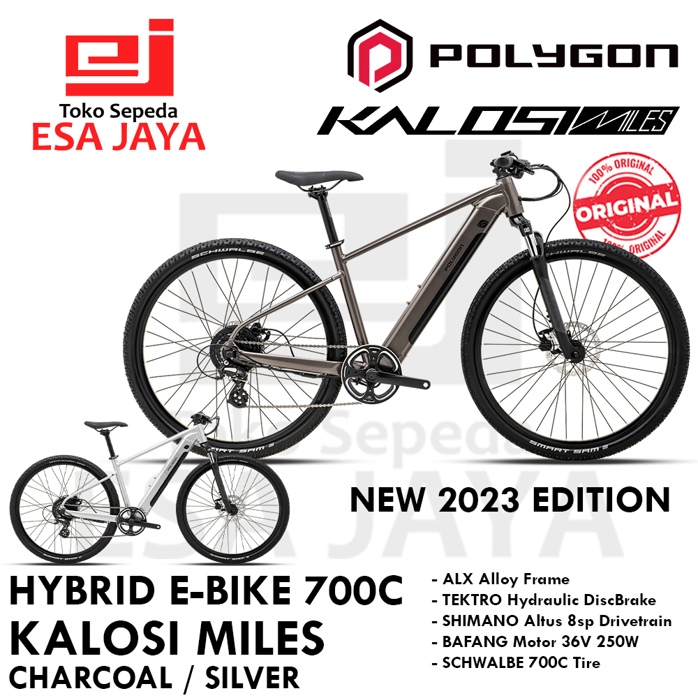 Polygon Kalosi Miles 2023 Edition 8 Speed Hybrid EBike Sepeda Listrik