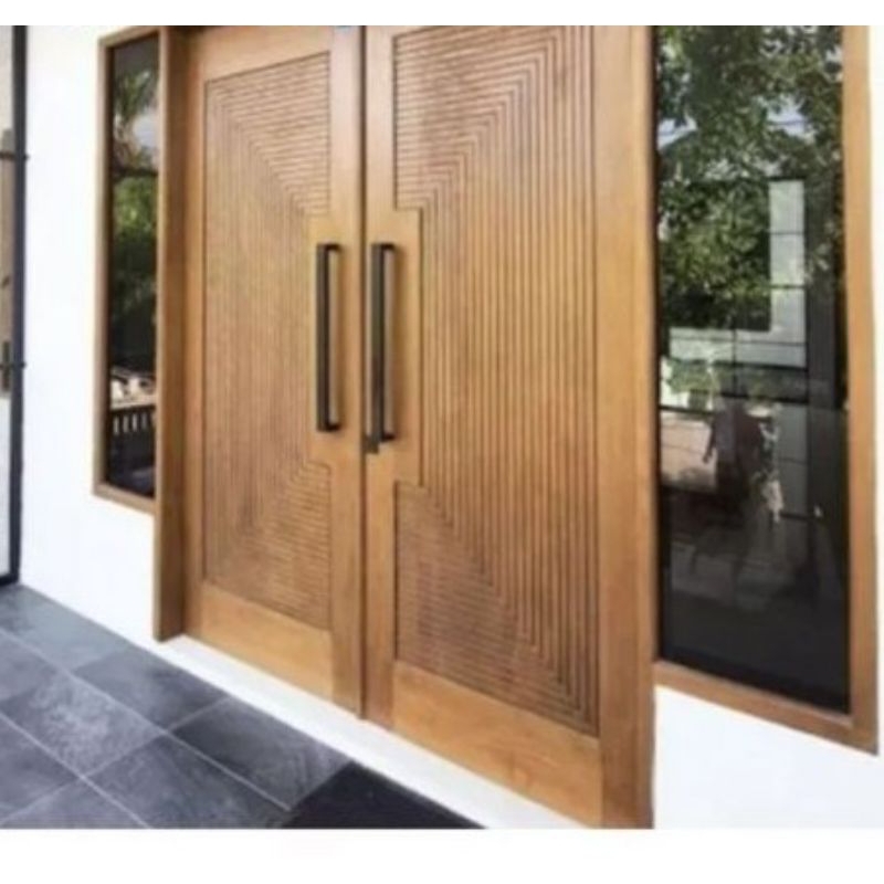 Daun pintu beserta kusen dan jendela tanpa kaca