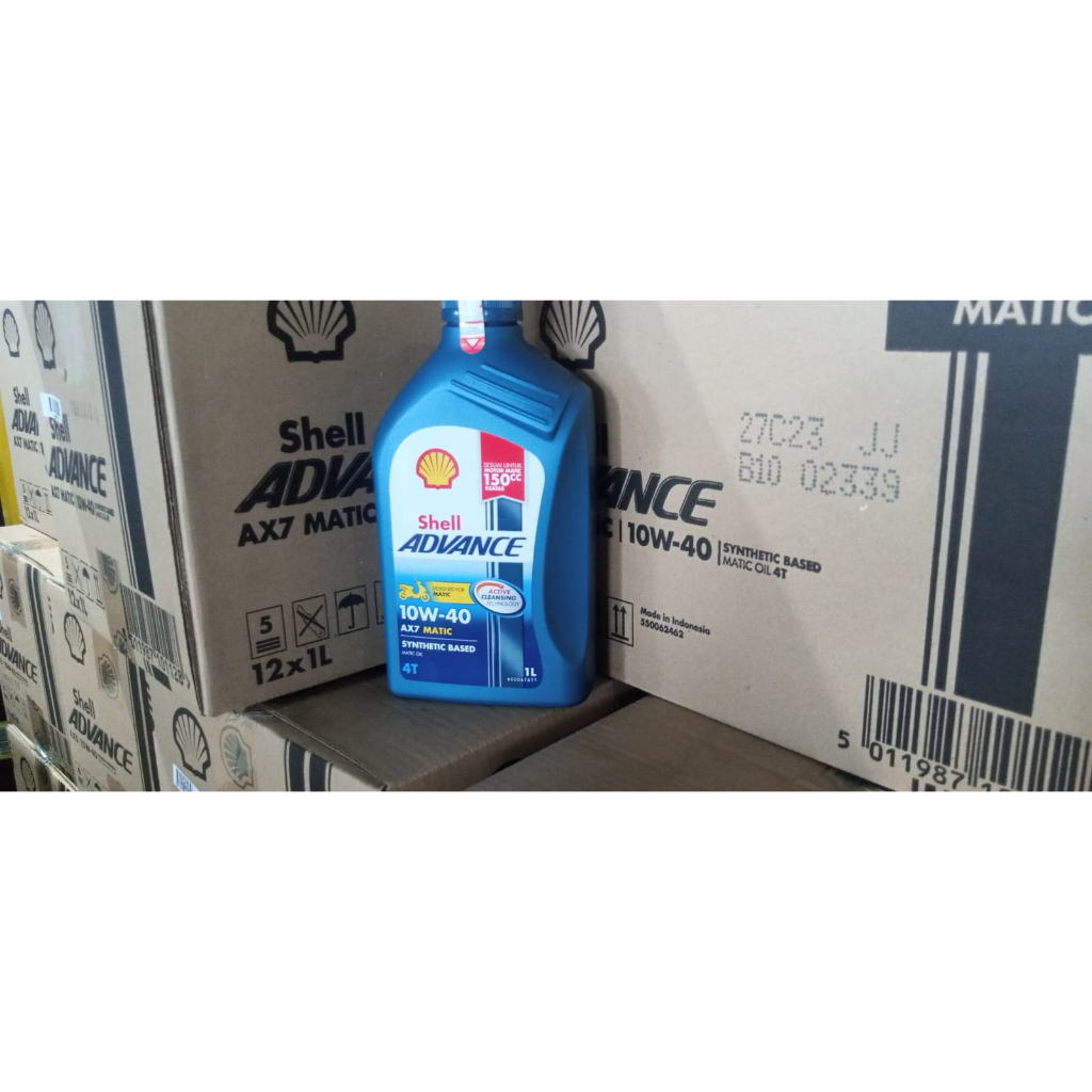 Oli shell ORIGINAL AX7SC 1 liter untuk matic 1 liter 150cc Oli NMAX OLI PCX DLL