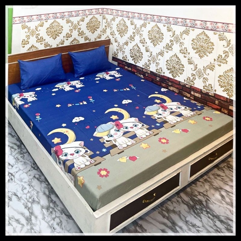(NEW) Bisa COD Sprei Set Monalisa 90 100 120 140 160 180 200 Extra Super Single Queen King 90x200 10