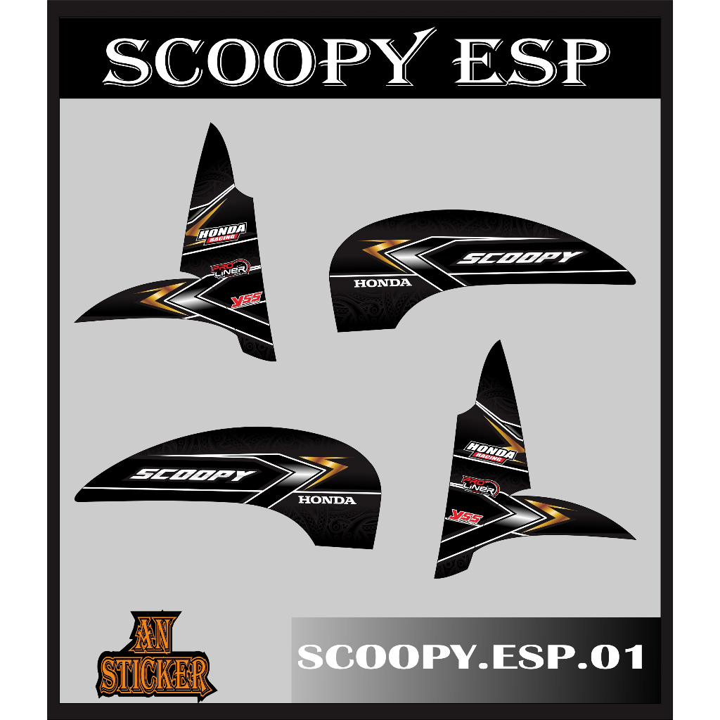 Striping Sticker SCOOPY 2013 - 2015 List variasi honda Scoopy code 01