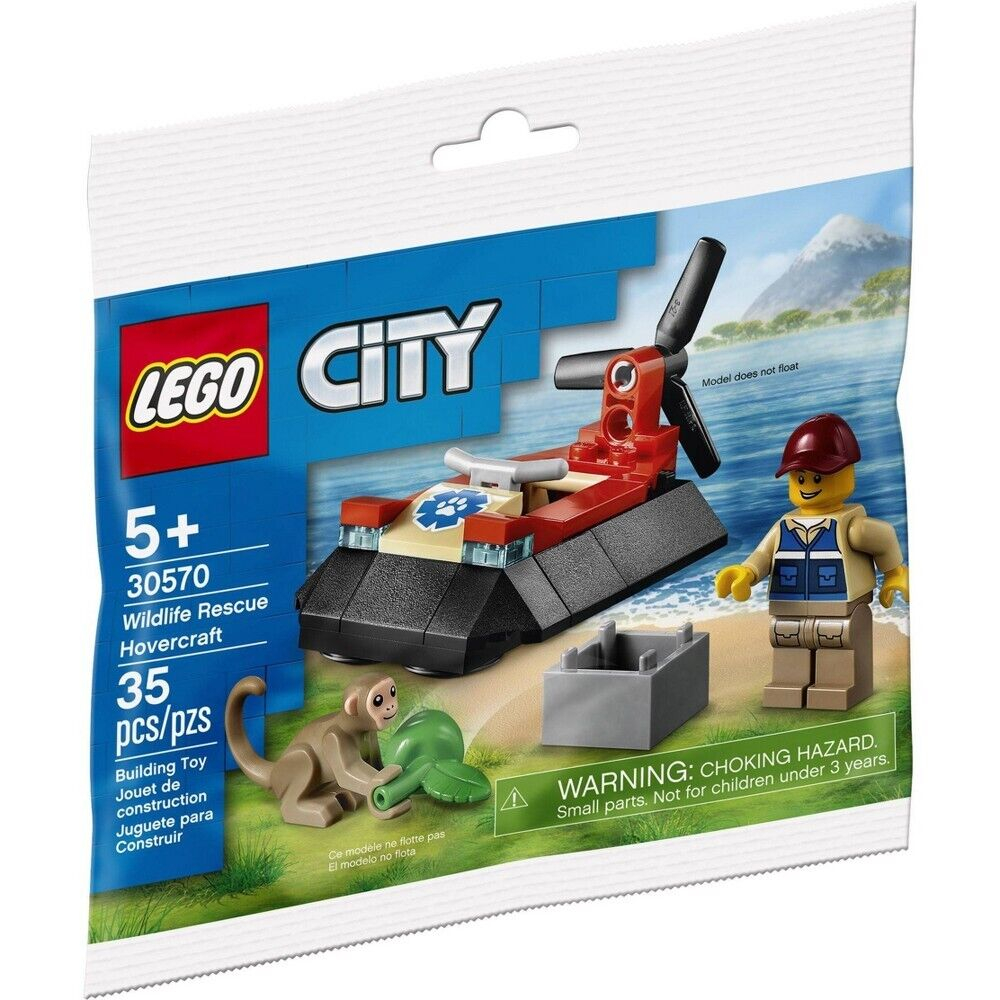 LEGO City - 30570 Wildlife Rescue Hovercraft Polybag Set Building Kid Adventure Toy Boat Speed Town 