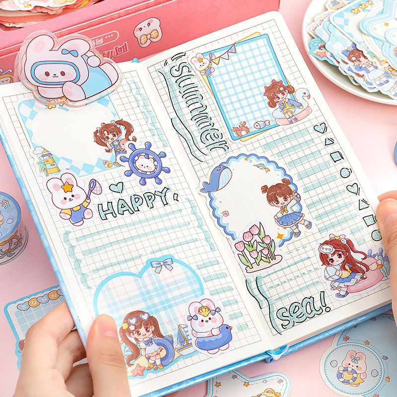 

bib GIFT SET 7in1 Aqiao Buku Diary Binder Stiker Set Lengkap Hampers Goodie Bag Hadiah Ulang Tahun
