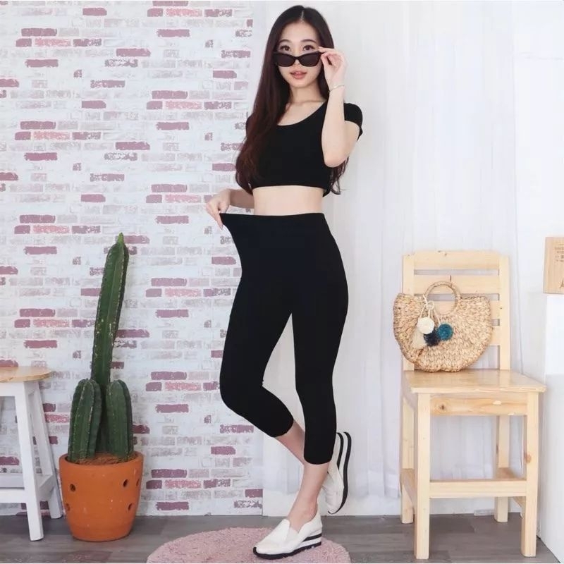 LEGGING 7per8 POLOS IMPORT / LEGGING PENDEK 7/8 / FASHION WANITA (701)