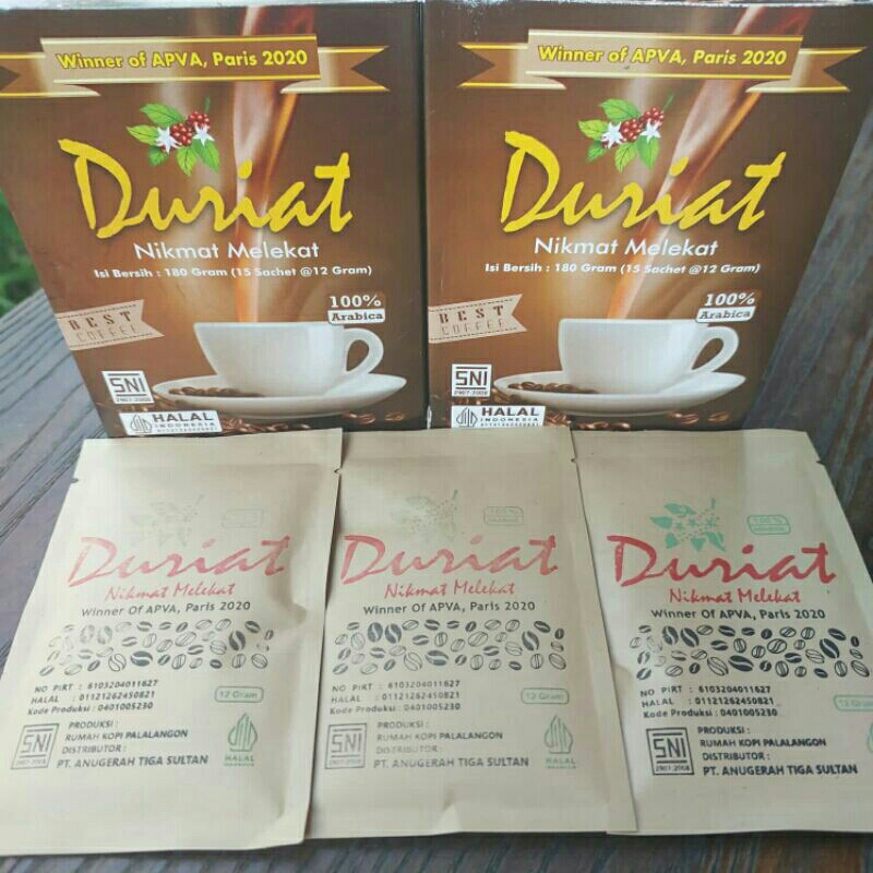 

kopi duriat 100% arabica java puntang 1 sachet 12 gram