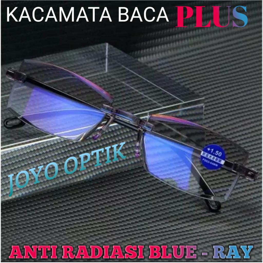 Kacamata Plus Baca Kacamata Blueray Antiradiasi Pria Wanita