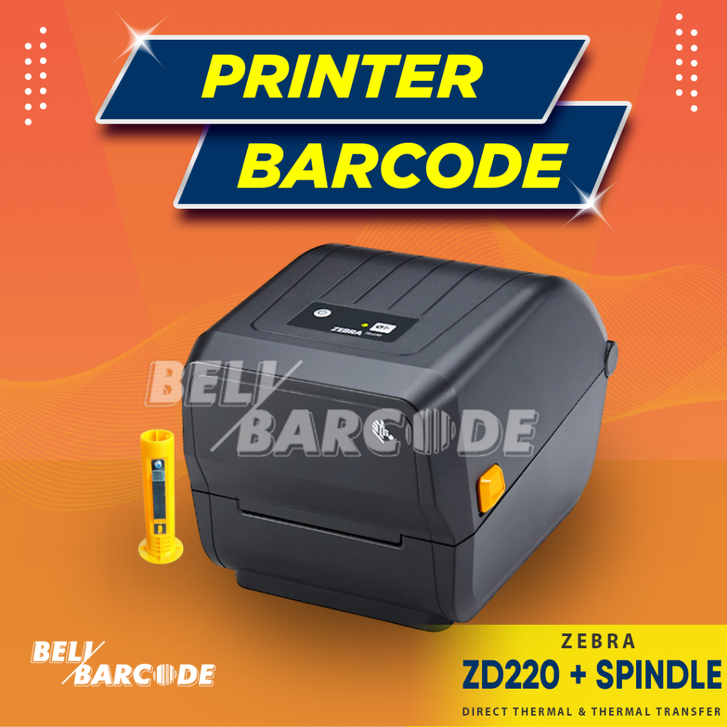 Printer Barcode Zebra ZD220 Setara ZD230 Plus Spindle Ribbon Label