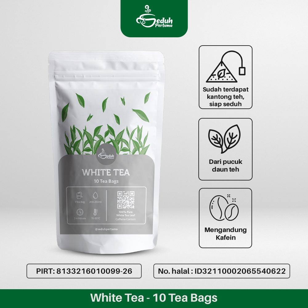 

Seduh Pertama 10 Tea Bag - White Tea - Teh Menurunkan Kolesterol | Siap Seduh Kemasan Ekonomis Dalam Kantong Teh