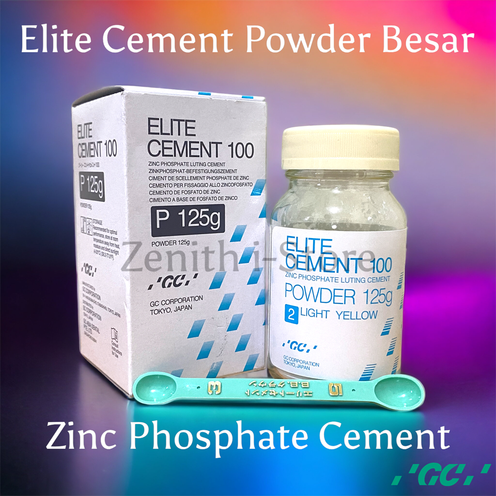 GC Elite Cement 100 Powder Besar 125g Dental Cement Semen Gigi