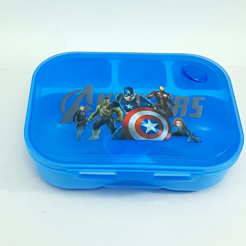 Tempat Makan Plastik Kotak 5 Sekat Avengers