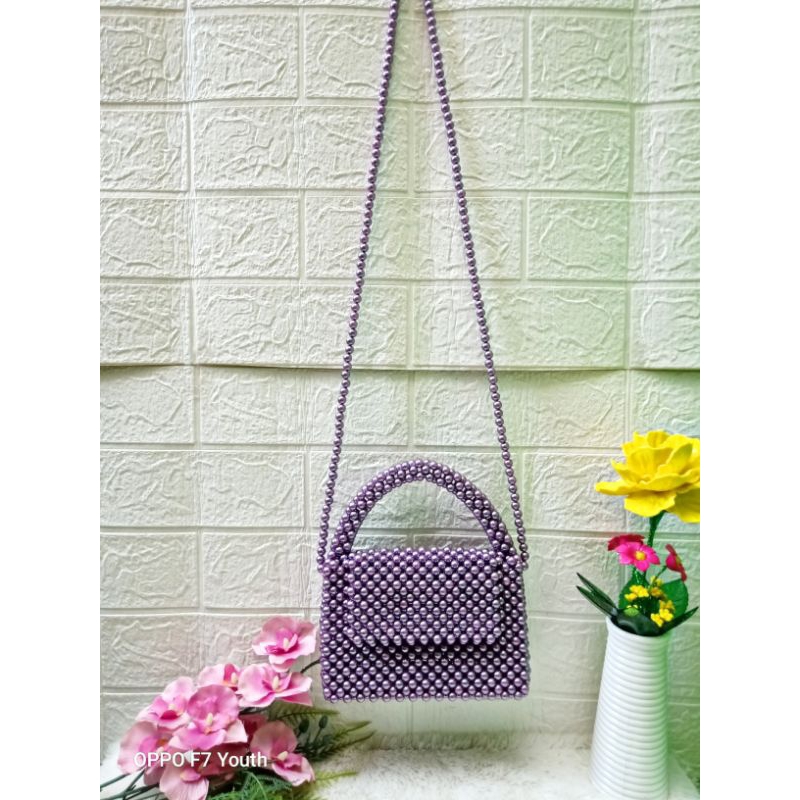 (READY) TAS MUTIARA MANIK, PEARLBAG/BEADEDBAG, TAS SELEMPANG WANITA