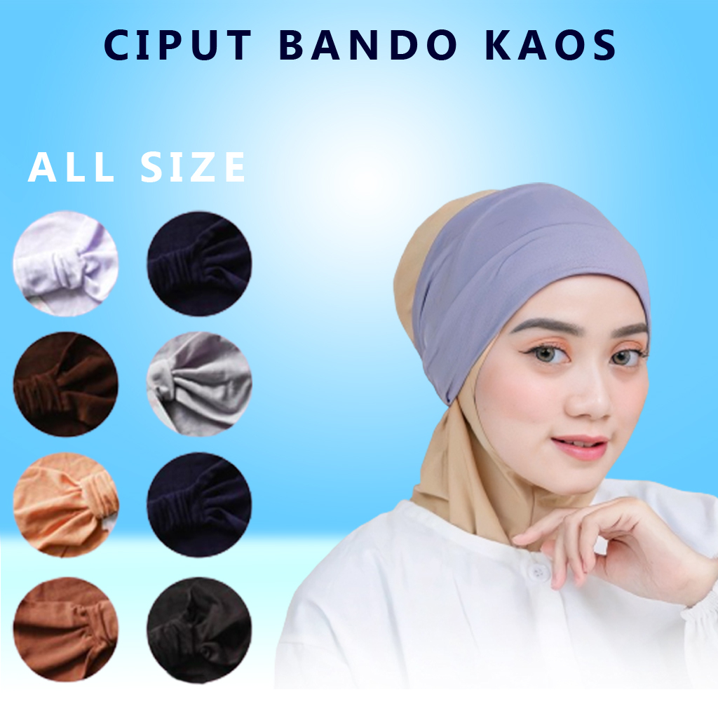 Ciput Pita Kaos Bahan Kaos Belakang Karet Anti Bingung Iner Dalaman hijab Jilbab Cantik Nyaman Digun