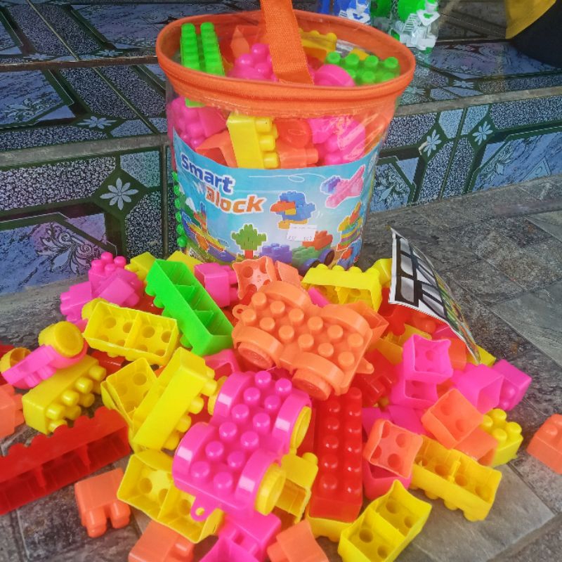R01-110. MAINAN EDUKASI SMART BLOCK ISI 110 / LEGO BALOK KEMASAN TAS