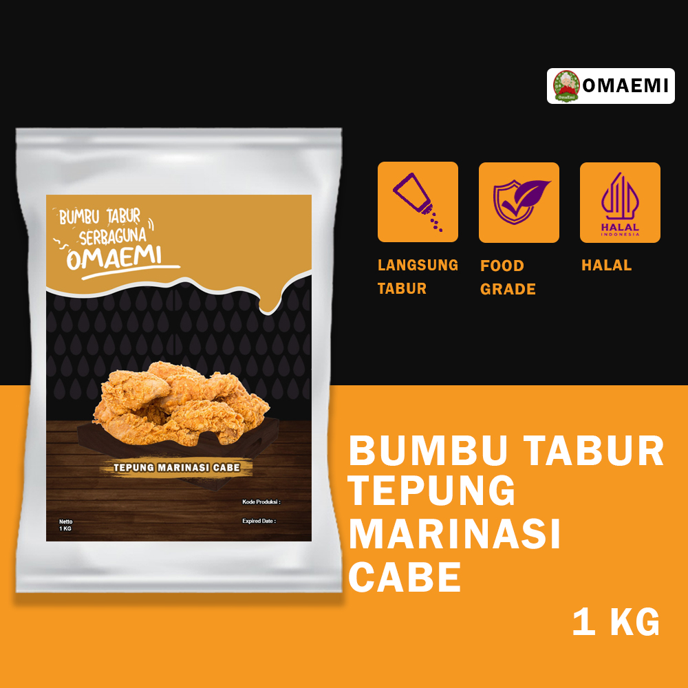 

BUMBU TEPUNG MARINASI CABE HALAL KUALITAS TERJAMIN 1 KG