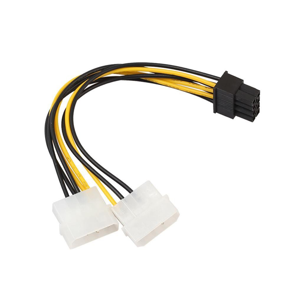 Adapter Dual molex 4 Pin to molex 8 Pin untuk Video Card VGA external Power High Quality