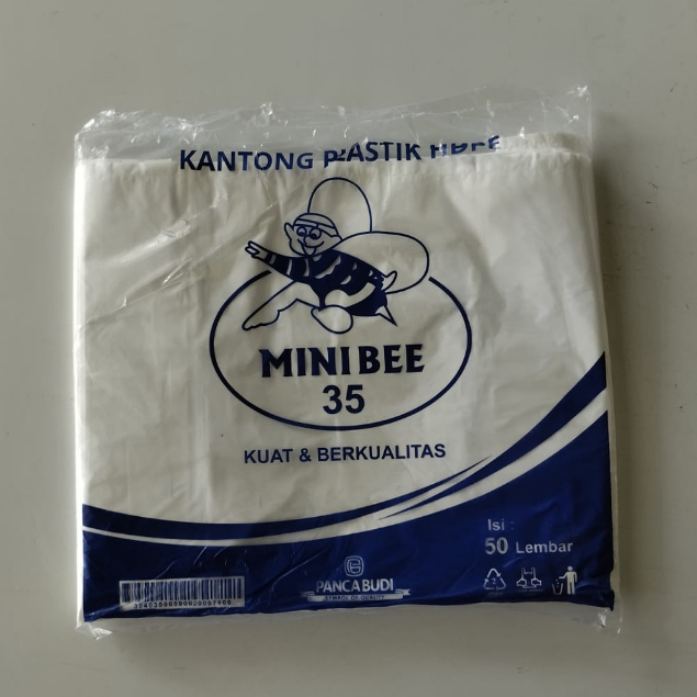 Kantong Plastik HDPE Kresek Putih Minibee Isi 50 Lembar