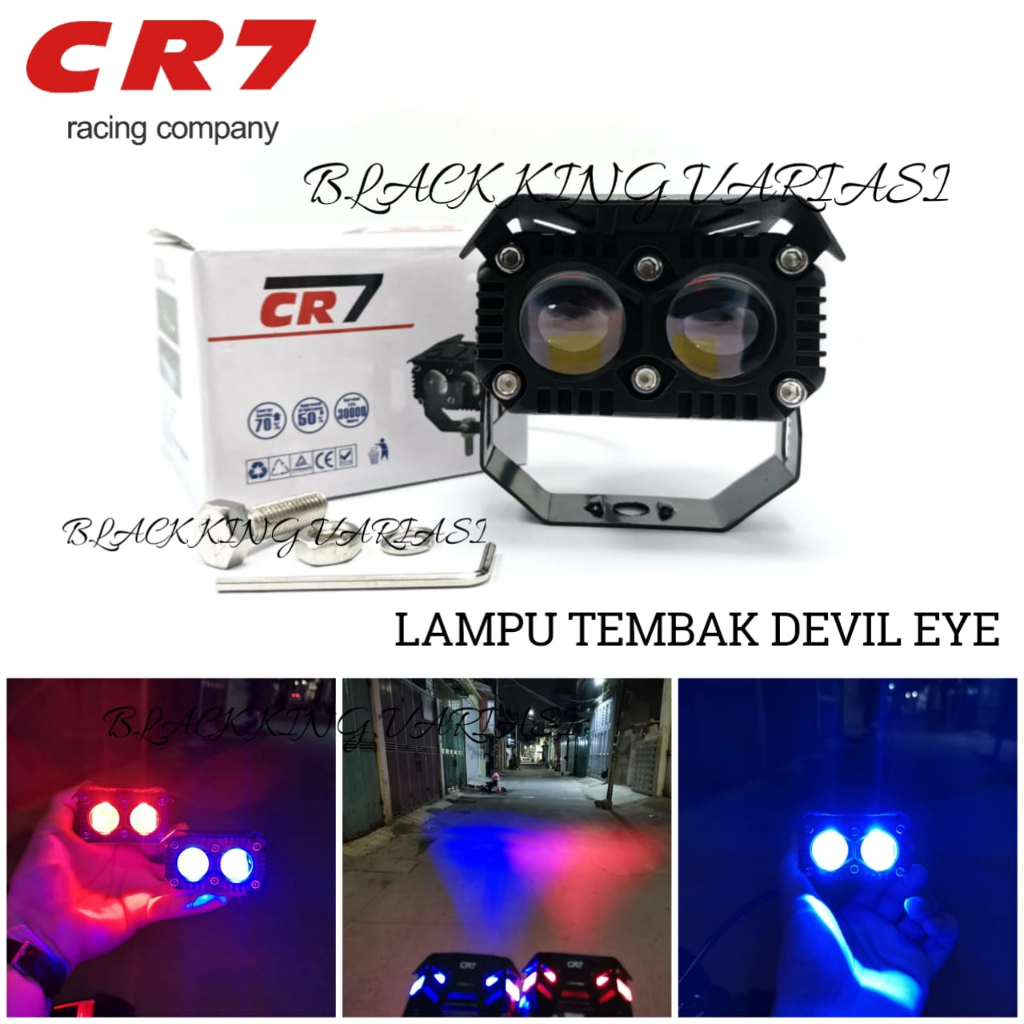 Lampu Tembak Laser Gun D2 D3 Putih Kuning Lampu Tembak Sorot LED 30 Watt Plus Devil Eye Lampu Tembak