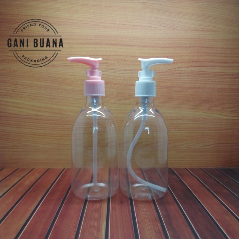 BOTOL PUMP 300ML NATURAL TUTUP PUMP CLIP PUTIH/PING/BOTOL SABUN 300ML