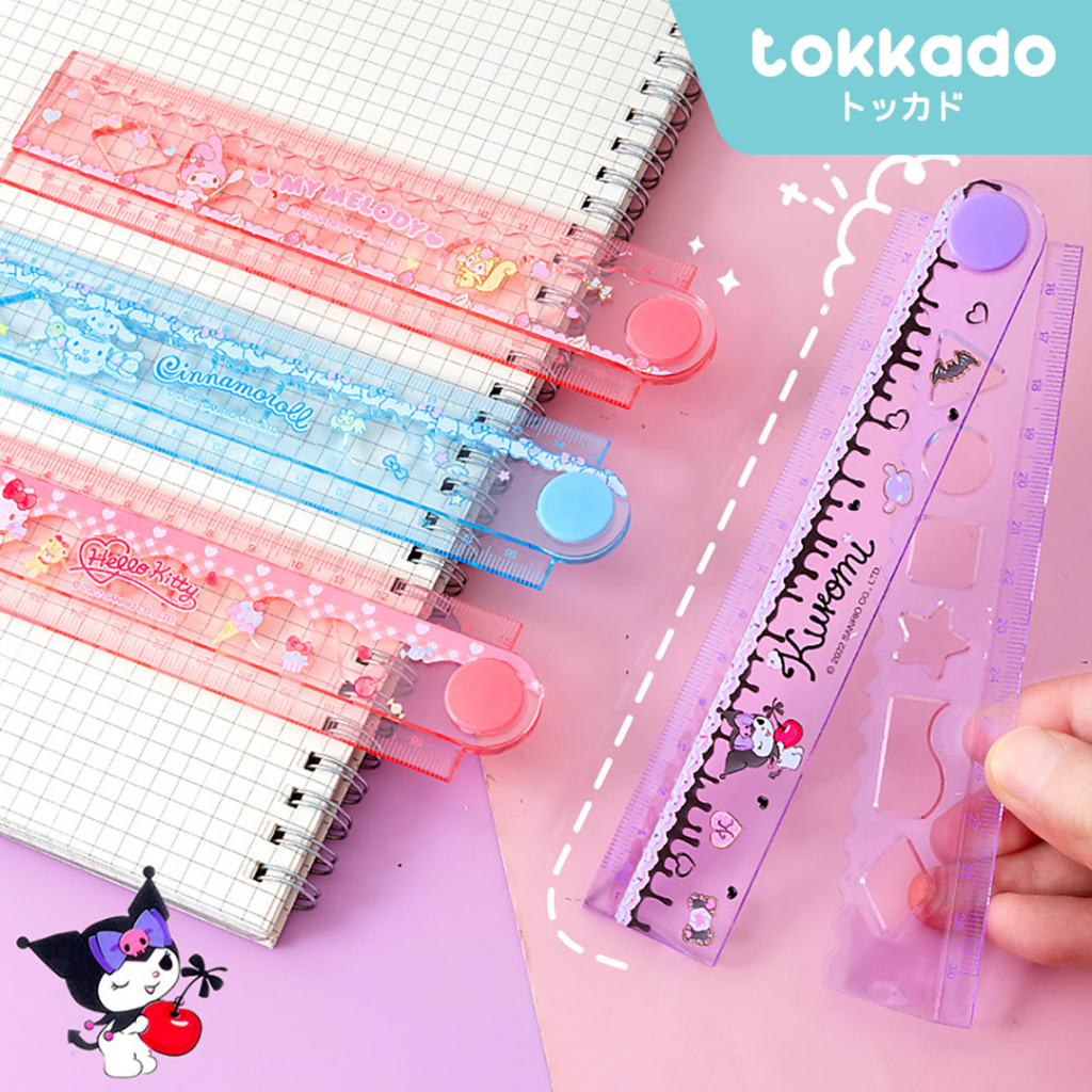 

TOKKADO Sanrio Lico Ruler Penggaris Lipat 30 cm Anak Sekolah Unik Lucu