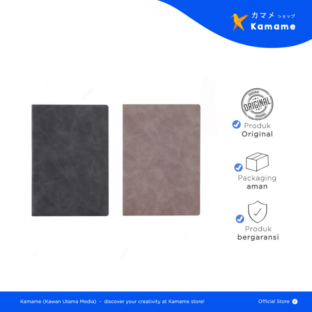 

Deli Leather Cover Notebook - Buku Agenda Sampul Kulit A5 96LBR N114L - Kamame