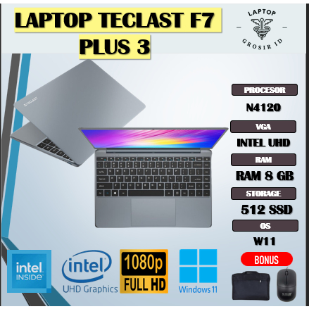 LAPTOP TECLAST F7 PLUS 3 N4120 QUADCORE 8GB 512GB W10PRO 14.0FHD