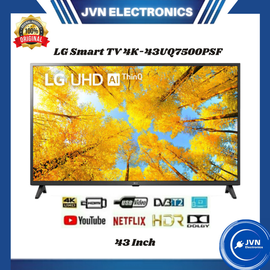 LG 43 Inch Smart 4K TV - 43UQ7500PSF