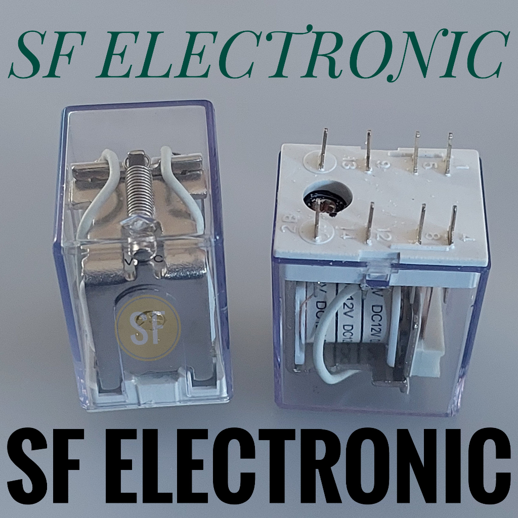 Relay Rilay 12Volt DC 8Pin Kaki