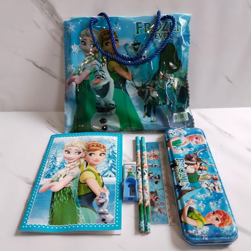 

Paket Alat Tulis Motif Frozen Viral Murah Study Set Stasionery Sekolah Kemasan Tas Souvenir Ulang Tahun - Stationery Set Pensil Peralatan Belajar Cewek Edukatif X3MToys