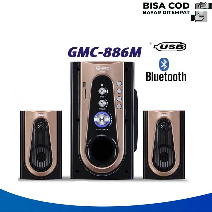 Speaker GMC Multimedia BLUETOOTH GMC 886M - Hitam Perunggu