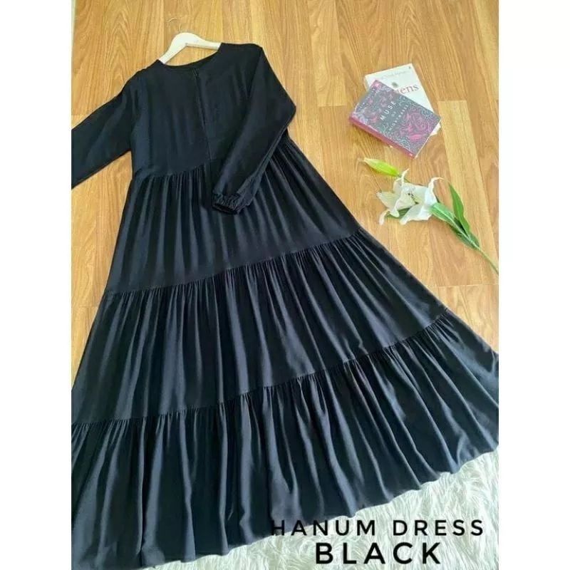 Gamis Susun Rayon Ruffle Home Dress Rayon Polos Busui Frendly