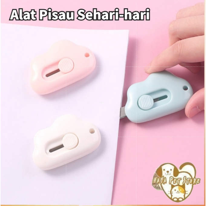 

[Maomeishop] YAYA Cutter Mini Portable Bentuk Oval Mini Cutter Polos Travel Kit Pemotong Kertas Paper Cutter Lucu Bentuk Awan Warna Pastel Untuk Unboxing Paket 0012