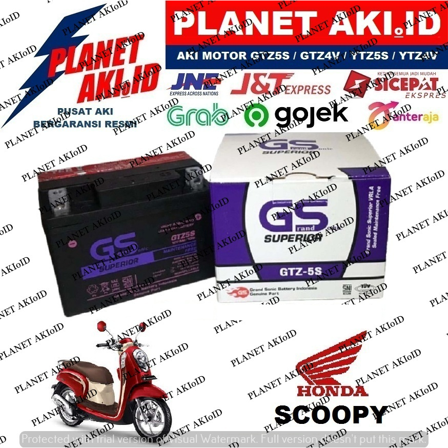Aki Motor Honda Scoopy Aki Kering Accu Kering MF GTZ5S