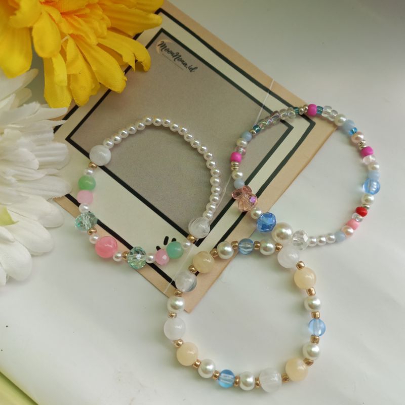 Gelang Manik-Manik Aesthetic (Tali Karet)