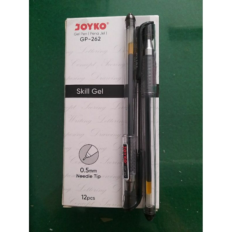 

[BOX ISI 12] PULPEN JOYKO GP-262 HITAM O.5 MM SKILL GEL / PULPEN GEL / BALLPOINT
