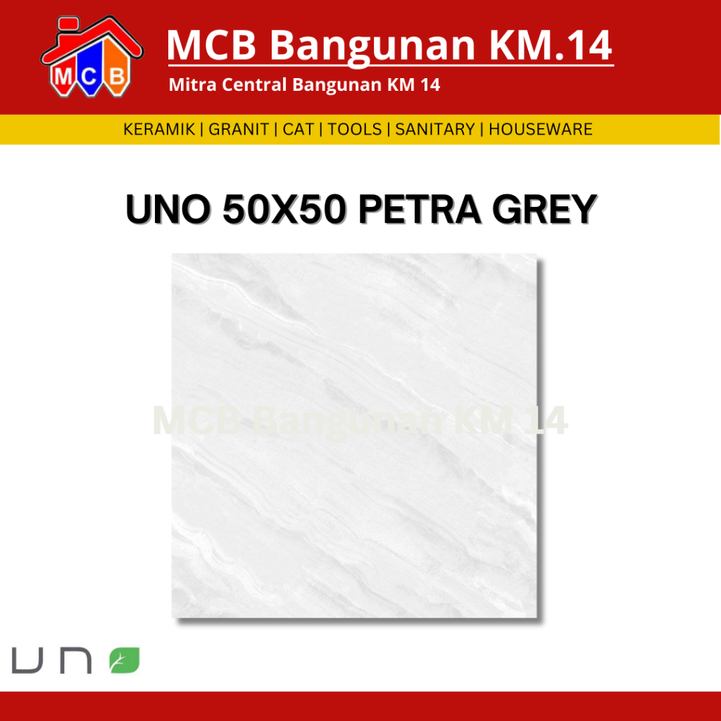 KERAMIK UNO 50X50 PETRA GREY - KERAMIK LANTAI - KERAMIK LICIN - KERAMIK UKURAN 50X50