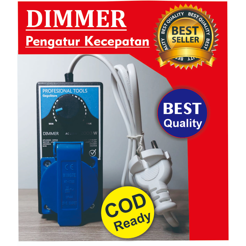 DIMER Pengatur DIMMER Kecepatan Gerinda Dinamo Mesin Pemanas - BIRU NON FUSE