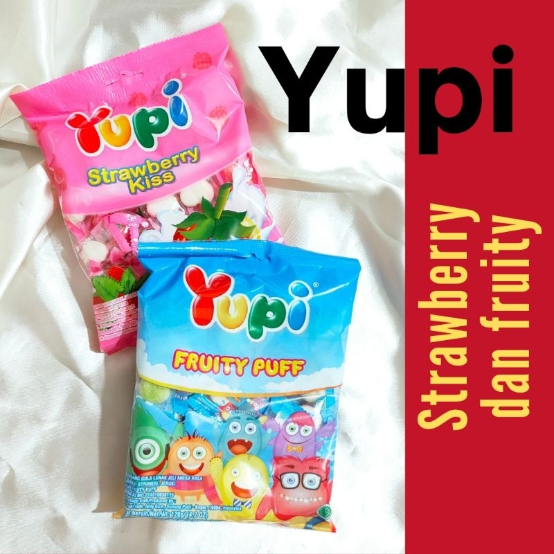 

Yupi Strawberry Kiss dan Fruity puff