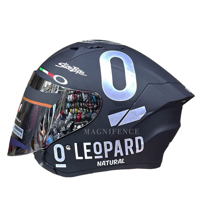 DISKON HELM HALF FACE KBR THANOS THERMATRON ORIGINAL HELM HALF FACE LEOPARD SPOILER HELM HALF FACE