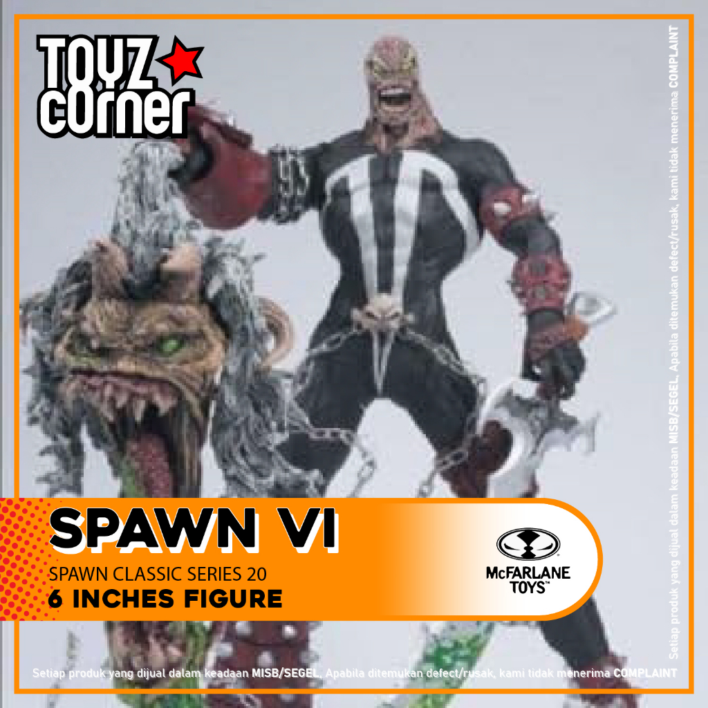 Toyz Corner - Mcfarlane Toys 6 Inch Figure Spawn Classic Series 20 - Spawn VI