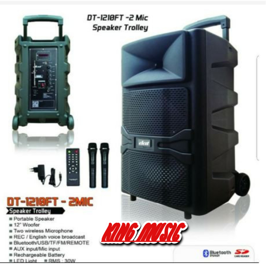 DAT DT 1210FT SPEAKER AKTIF WIRELESS 12 INCH PORTABLE DAT DT1201FT