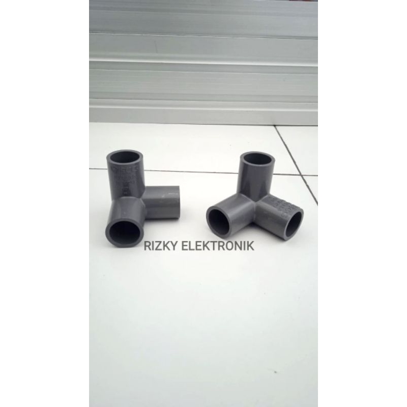 Te T Sambungan Pipa 3 Way 1/2 inch AW 3 Lubang PVC SCG Tebal Bagus