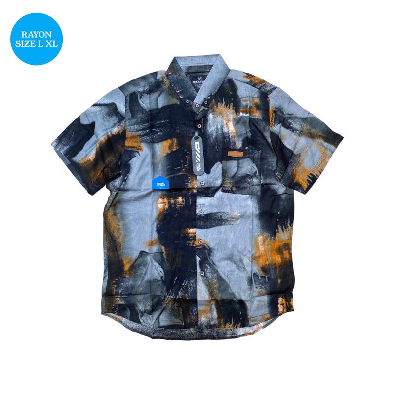 BLACK SURF ORIGINAL kemeja pendek motif 01-007
